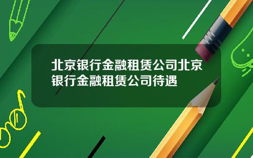 北京银行金融租赁公司北京银行金融租赁公司待遇