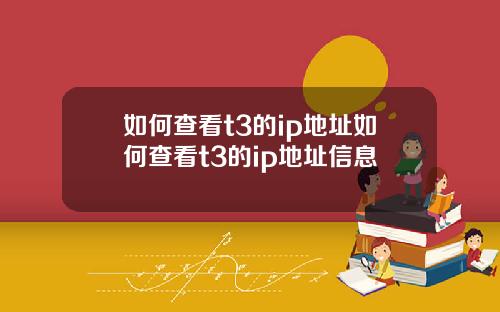 如何查看t3的ip地址如何查看t3的ip地址信息