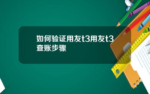 如何验证用友t3用友t3查账步骤