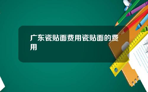 广东瓷贴面费用瓷贴面的费用