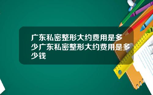 广东私密整形大约费用是多少广东私密整形大约费用是多少钱