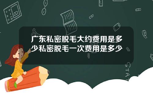 广东私密脱毛大约费用是多少私密脱毛一次费用是多少