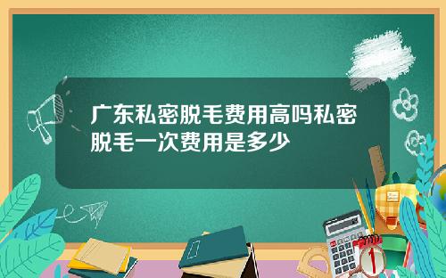 广东私密脱毛费用高吗私密脱毛一次费用是多少