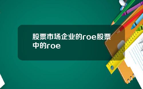 股票市场企业的roe股票中的roe