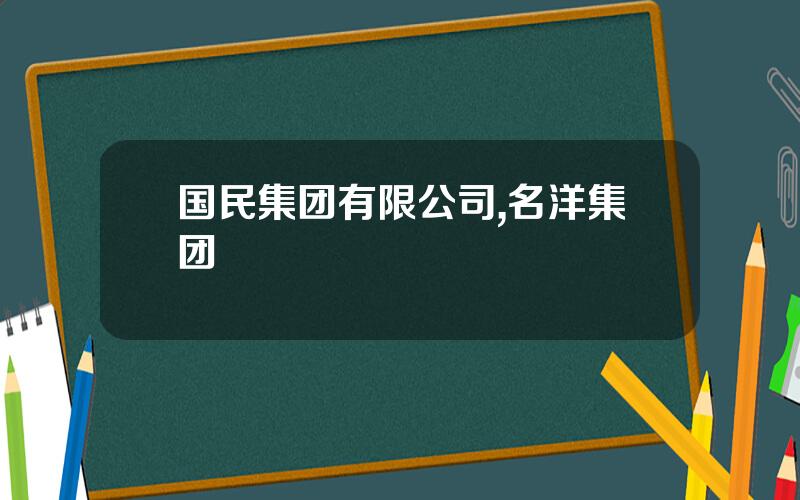 国民集团有限公司,名洋集团