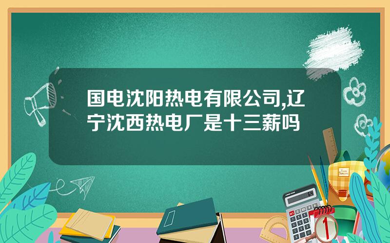 国电沈阳热电有限公司,辽宁沈西热电厂是十三薪吗