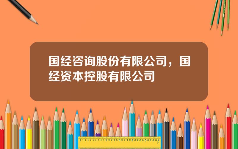 国经咨询股份有限公司，国经资本控股有限公司