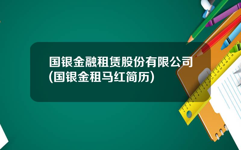 国银金融租赁股份有限公司(国银金租马红简历)
