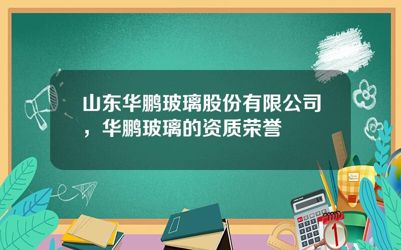 山东华鹏玻璃股份有限公司，华鹏玻璃的资质荣誉