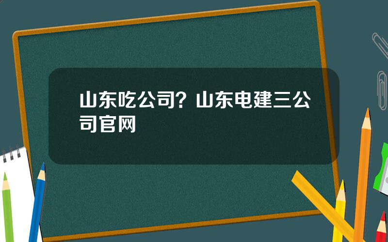 山东吃公司？山东电建三公司官网