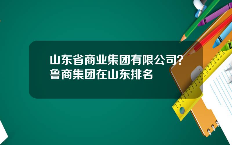 山东省商业集团有限公司？鲁商集团在山东排名