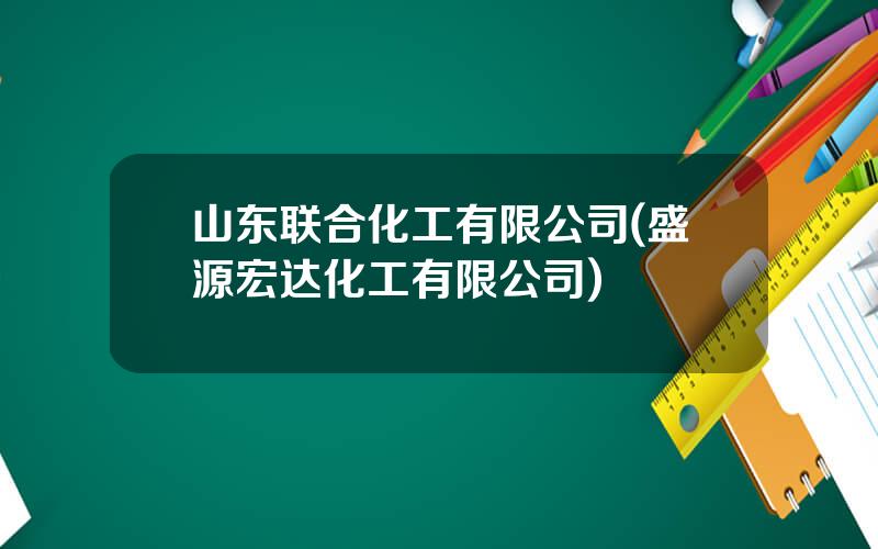 山东联合化工有限公司(盛源宏达化工有限公司)