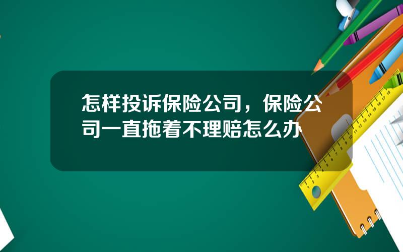 怎样投诉保险公司，保险公司一直拖着不理赔怎么办