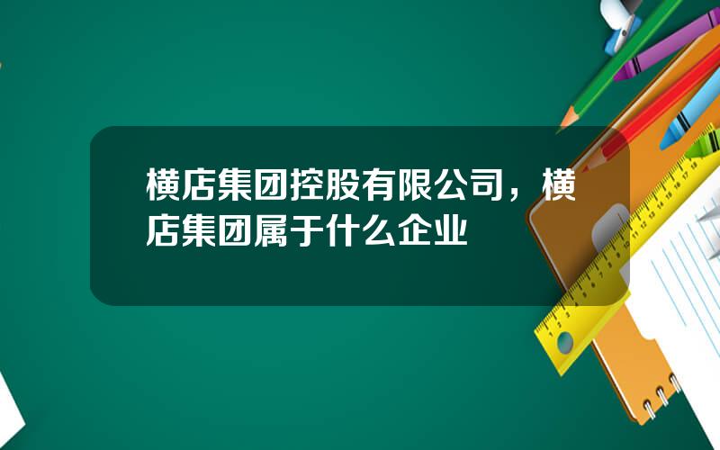 横店集团控股有限公司，横店集团属于什么企业