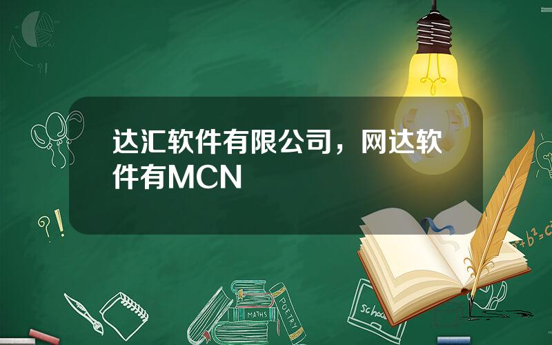 达汇软件有限公司，网达软件有MCN